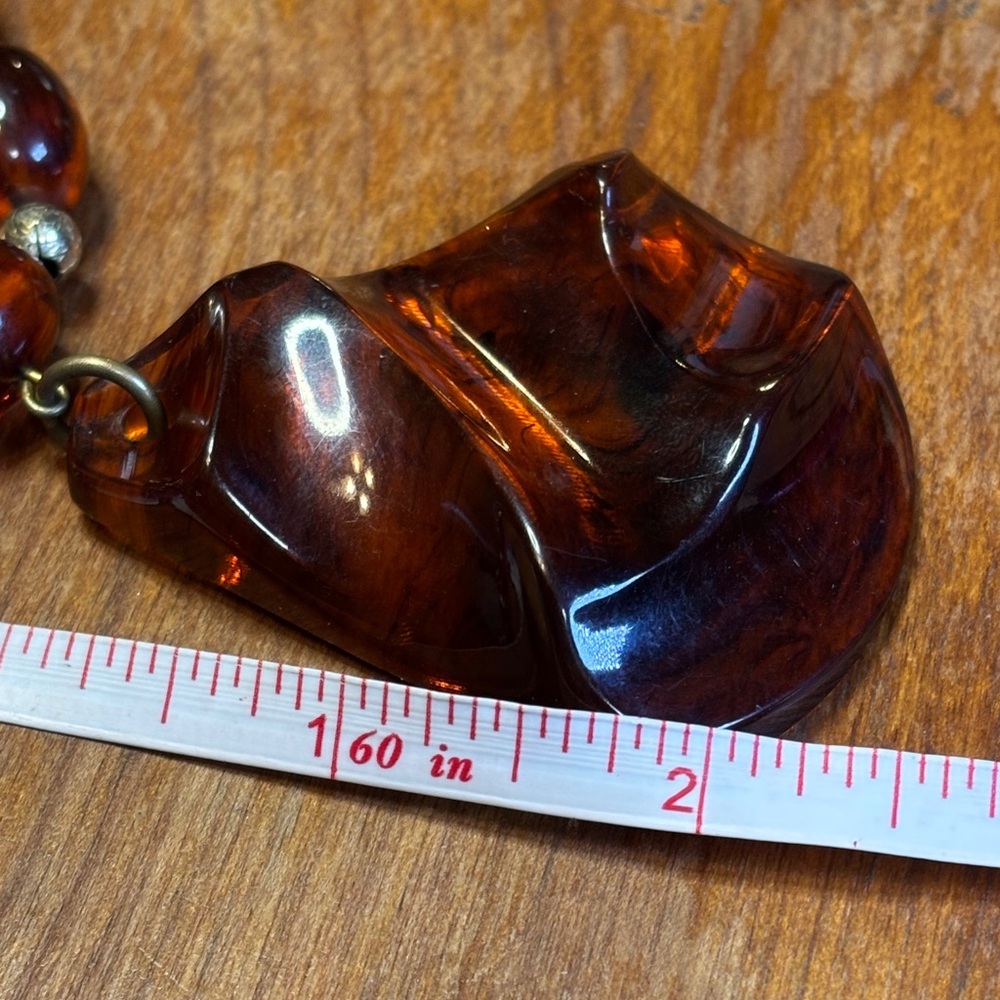 Accessocraft NYC faux amber necklace - Picture 11 of 11
